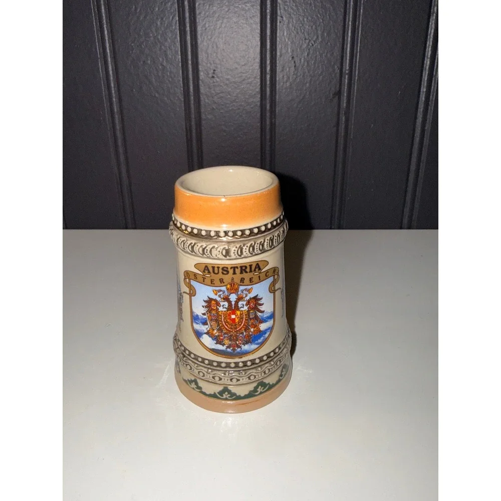 vintage mini stoneware beer stein made by King-Werks (King) in Germany